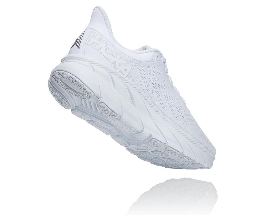 Hoka Australia One One Clifton 7 - Mens Running Shoes White - QMODX-3497